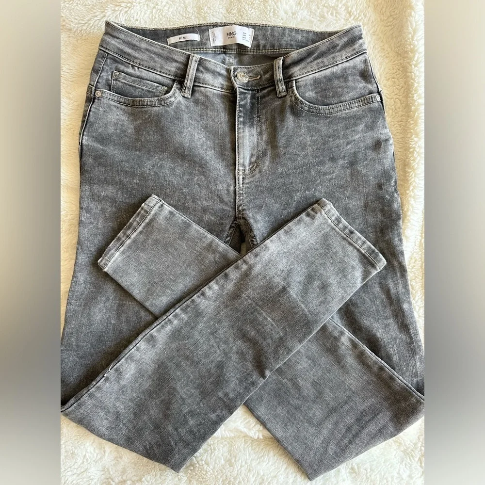 Mango Limited Kim grey skinny jeans size US 2, medium waist